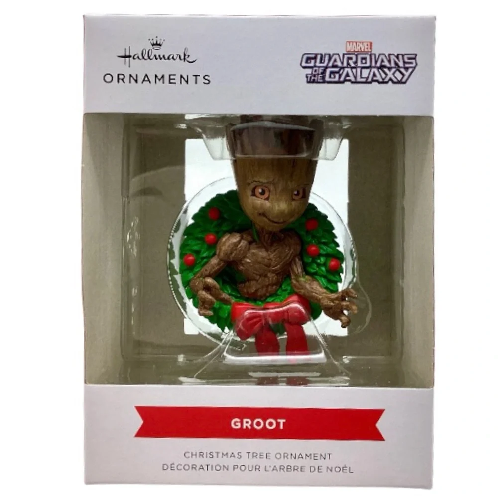 Hallmark Marvel Guardians of the Galaxy “Groot in Holiday Wreath” Ornament (NWT)